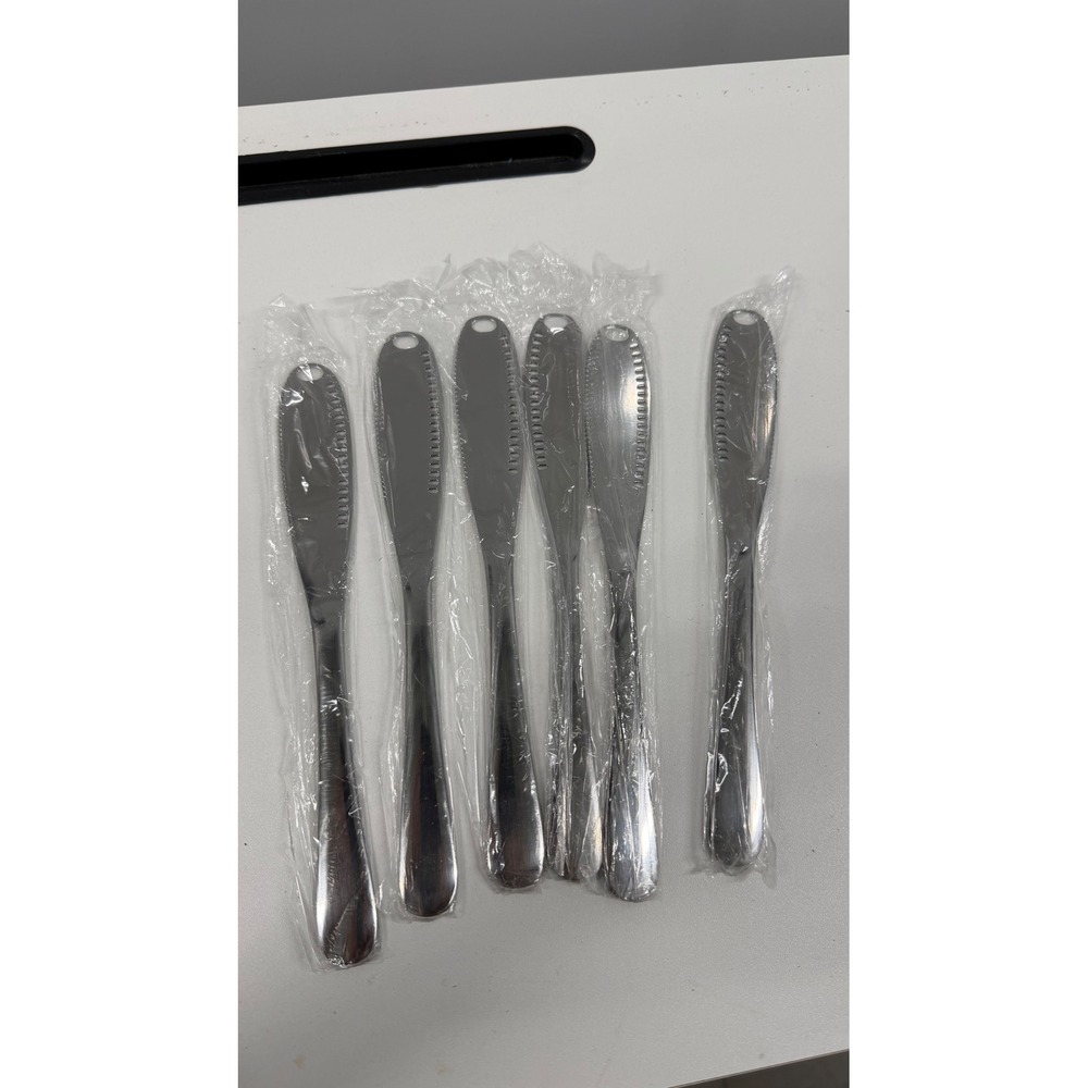 Hunnycook 6 Piece Stainless Steel Butter Spreader Knife Set 3-in-1 Curler Slicer